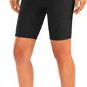 Bikewa Women's High Waisted Biker Shorts 8" Running Workout Tummy Control Bike Spandex Shorts for Women Zipper Pockets (Medium)
