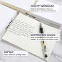 Outus 50 Pieces Pocket Notebook Bulk 5.12''x 3.54'' Mini Travel Journals Small Memo Kraft Notepads for Students School Classroom Sketching(White Cover,Horizontal Line)