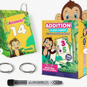 Foozzilla Addition 0-12 Flash Cards: 56 Cards, 1st Grade, 2nd Grade, Numbers 0-12, Elementary Math, Problem Solving, Addition Problems, Counting, Ages 6+