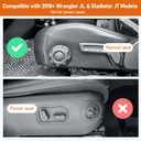 Hooke Road JL Aluminum Front Door Pockets Storage Net Replacement for 2018-2026 Jeep Wrangler JL Gladiator JT (Manual Seat Only), 2 PCS Door Pocket Inserts