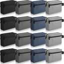 Paterr 16 Pcs Travel Toiletry Bag for Women Men Large Water Resistant Shaving Bag Hanging Cosmetic Bag with Handle and Divider Storage Travel Pouch Case for Cosmetics Toiletries Accessories, Black, Dark Blue, Dark Grey, Grey