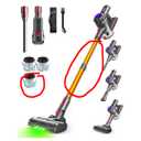 Cordless Vacuum Cleaner, 450W 40KPA Vacuum Cleaners for Home, 45Mins Lightweight Stick Vacuum with Advanced Green Light Tech, Rechargeable Battery Vacuum for Carpet,Pet Hair,Hardwood Floor (Gold)