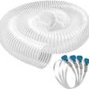 4" x 10' Dust Collection Hose, Puncture-Resistant, Flexible Clear PVC Collection Hose with Carbon Steel Wire Coil for Dust Collectors