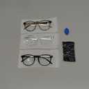 IBOANN Iconic Blue Light Glasses for Woman - Computer Glasses 99% Blue Light Blocking - Anti Eyestrain & UV Glare Protection (A3 Light Black & Acorn Tortoise & Transparent)