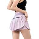 Women Sports Shorts Pleated Skirt Anti Glare Short Running Fitness Tennis Skirt Medium