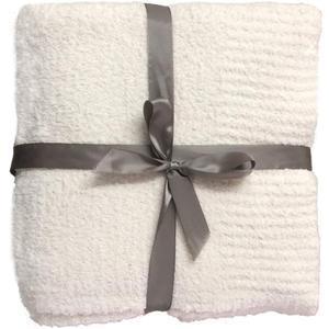 Knit Throw Blanket Super Soft Warm Blanket for Couch Lightweight Fluffy Blanket for Bed Sofa 50x60 Inches Cream