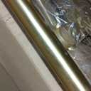 Heavy Duty Curtain Rods,1 1/4" Large Diameter Premium Nonadjustable Curtain Rod,48in/4ft Custom Window Treatment Rods with Durable Aluminum Brackets and End Caps,Gold Finish