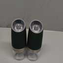 XinXu Gravity Electric Pepper and Salt Grinder Set, Adjustable Coarseness, Battery Powered with LED Light, One Hand Automatic Operation, Dark Green - 2 Pack (2.5*2.5*7.9inch)