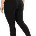 Plus Size Leggings, Black Mesh Yoga Pants for Women with Pockets High Waisted Tummy Control & Squat Proof Workout Leggings Black 5XL (Black)