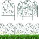 Decorative Vintage Garden Fence 6 Pack - Metal Wire Border Animal Barrier for Dogs, Flower Edging, Arched Retro Garden Fencing Panels for Yard Landscape Outdoor Decor (23.2in(H) x 7Ft(L), 6Pack)