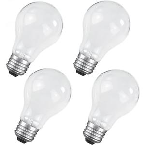 100 Watt Incandescent Light Bulbs, A19 100W Incandescent Bulb Shatter Resistant Rough Service Light Bulb (4 Pack)