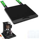 MinBoo Bamboo Appliance Slider,Sliding Tray for Coffee Maker, Kitchen Countertop Appliance Rolling Tray,Slides Easily from Under The Cabinet,Black- Medium (14" Wx13 D)