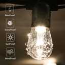 GANA 12V Low Voltage & Safe LED Outdoor String Lights,48FT 15 Shatterproof Bulbs, 2200K Warm White Pergola Lights for Your House's, Garden, Fence, Porch,Balcony,and Bistro