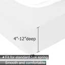 Box Spring Cover King/Cal King Size - Jersey Knit & Stretchy Wrap Around 4 Sides Bed Skirt for Hotel & Home, White