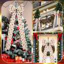 Extra Large 6ft Red Green Christmas Bows Big Christmas Tree Topper Bow Lime Green Velvet Bows Toppers for Xmas Holiday Party Decor Xmas Tree Ribbon Window Mantle Wall Door Decor Indoor Room Decoration