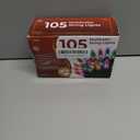 Warm Multi Color Christmas Lights - 20 ft String of 105 Incandescent Mini Bulbs Multifunctional Lighting Modes, for Decorative, Bedroom, Outdoor, Xmas Twinkle Tree Lights with Green Wire Total 21.6 ft