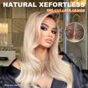 KOME Ombre Blonde Synthetic Lace Front Wig,13x4 HD Lace Layered Wave Glueless Wigs for Women Daily Use 26IN