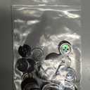 YaHoGa 22 Pieces Genuine Black Mother of Pearl Blazer Buttons Set 20mm & 15mm Natural MOP Buttons for Men (Black MOP)