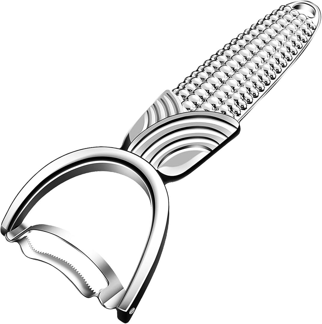 2 x Maxjoy Corn Peeler & Cob Stripper, Stainless Blade for Corn on the Cob