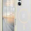 SPIDERCASE Designed for iPhone 17 Case, Magnetic Translucent with [2PCS Tempered Glass Screen Protector] [Military Grade Drop Protection] Anti-Fingerprint Phone Case for iPhone 17 6.3", Antique White