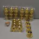 48 Pack Mini Cake Stand with Dome, Gold Base Mini Donut Domes & Tiny Cake Stand for Cupcakes, Desserts, Candy Display - Perfect for Weddings, Birthdays, Parties