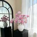 INXUGAO 6Pcs Artificial Flowers Fake Roses for Outdoor, 28" Long Stem Silk Roses for Wedding Indoor Outside Party Decor, Realistic Faux Bouquet for Tall Vase Planter (Pink)