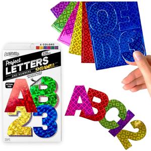 ArtSkills Poster Letters 2.5 Paper Letters for Poster Board Projects, Classroom Bulletin Boards, Sign Making Supplies, Holographic, 228 Pieces