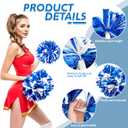 4Pcs Metallic Cheerleading Pom Poms, Creatiee 2 Pair Cheerleader Cheering Squad Pompoms for School Sports Dance Games Team Spirit Cheer