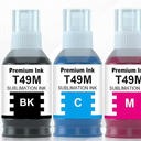 Remium Ink Mutikor T49 T49M Sublimation Ink Compatible Replacements for T49H T49L Printers F170 F570, Sublimation T49M1 T49M2 T49M3 T49M4, 2 Black & 3 Color T49M (Autofill/ICC-Free/Anti-UV)