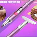 Benote Diamond Art Painting Pen Refillable Wax Pen for Diamond Art Kit Accessories Self-Stick Drill Pens with Metal Correction Plate for 5D Craft DIY Nail - B18