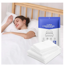4 PCS Disposable Bed Sheet Queen Size, Travel Sheet for Hotel, Disposable Sheet for Travel Bedding Cover Portable Sheet with 1 Quilt Cover, 1 Sheet and 2 Pillowcase for Travel Business Trip Spa Hotel