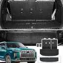 JOULARISE Cargo Mat with Backrest Mats Trunk Lower Mat for 2020-2025 Hyundai Palisade Accessories, All-Weather Cargo Liner Trunk Mat for Hyundai Palisade(Cargo Mat with Backrest Mats+Trunk Lower Mat)