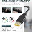 Power Supply Charger for Resmed AirSense 11 AutoSet, AirSense 11 Elite, AirSense 11 CPAP Machine Resmed for Resmed 390000 ResMed AirMini 38839 38831 CPAP Machines Charger Power Cord 24V