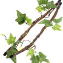 Reptile Branch, 2PCS 17 Inch Realistic Reptile Vines, Fake Terrarium Branches for Reptiles, Tank Accessories for Snake Lizard Bearded,Dragons Gecko Climbing, Terrarium Plants