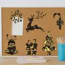 3 x 12" Christmas Pattern Paper & Sticker Kit Black Gold Scrapbook Premium Specialty Paper Double-Sided 12"x12" with 12 Designs 36 sheets for Scrapbooking Card Making Crafting