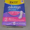 Always Discreet Incontinence Panty Liners for Bladder Leaks, Size 2, Very Light Absorbency, 120 Count