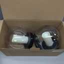 2-Pack 7.4x7.3 Solar Floating Pool Lights Ball Outdoor Water-Resistant IP66 Solar-Powered That Float Candles Flickering Lights for Swimming Pool Decor Pond Garden Party