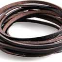 3mm Flat Leather Cord 3 Metres, Leather Strips, Leather Shoe Laces for Boot Laces, Necklace, Bracelets, Jewelry Making, Crafting, Baseball Glove Repair