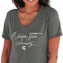 Blue 84 Women's NCAA Officially Licensed T-Shirt Burnout Script, S