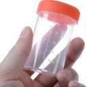 20Pcs 60ML Sterile Specimen Cups with Lids 2OZ Screw-on Cap Red Cover Measuring Containers Seal