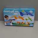 3 Pack Airplane Launcher Toy, 12.6" Foam Glider Led Plane, 2 Flight Mode Catapult Plane for Kids Outdoor Sport Flying Toys Gifts for 3 4 5 6 7 8 9 10 12 Year Old Boys Girls (Red&orange&blue)