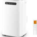 14000 BTU Portable Air Conditioners with Heater, Cools Up to 700 Sq.Ft, Quiet Portable AC Unit with Remote Control & Installation Kits for Large Rooms, White