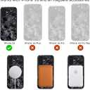 molzar Grip Series for iPhone 16 Case with Real Forged Carbon Fiber, Grippy Edges Design, Built-in Magnets, Compatible with MagSafe Chargers and Accessories, Glossy Black/Blue