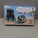 Ubekezele Snorkeling Gear for Adults Men Women,4 in 1 Snorkel Set with Panoramic View Diving Mask Anti-Fog Anti-Leak,Dry Top Snorkel,Fins and Travel Bag for Swimming,Snorkeling and Travel Diving