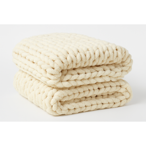 Chunky Knit Throw Blanket for Couch, 40x60