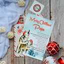 5 x Christmas Card for Papa, Grandpa Merry Christmas Greeting Cards with Envelope and Seal, Christmas Gift for Papa, Grandpa, Grandparents, Xmas Gift Ideas