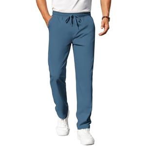 COOFANDY Mens Casual Pants Elastic Waist Chino Pants Lightweight Drawstring Pants with Pockets, Size 32