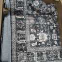 Long Hallway Runner Rug 3x25: Non Slip Runner Rugs with Rubber Backing Soft Kitchen Rug Farmhouse Distressed Carpet Runner for Living Room Bedroom Bathroom (Dark Black Gray, 3X25)