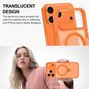 Lamcase for iPhone 17 Pro Max Case,with Magnetic Invisible Stand [Military Drop Protection] [Compatible with MagSafe] Shockproof Slim Translucent Anti-Slip with 2 Screen Protector,Orange