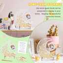 Yookeer 65 Pcs Baby Shower Guest Book Alternatives Set Baby Shower Decorations with Moon Photo Frame 60 Wood Stars Slices Guest Book for Babys Showers Wedding Birthday Parties(Large,Clear)